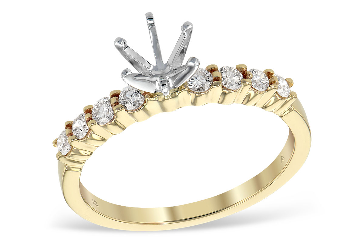 14KT Gold Semi-Mount Engagement Ring