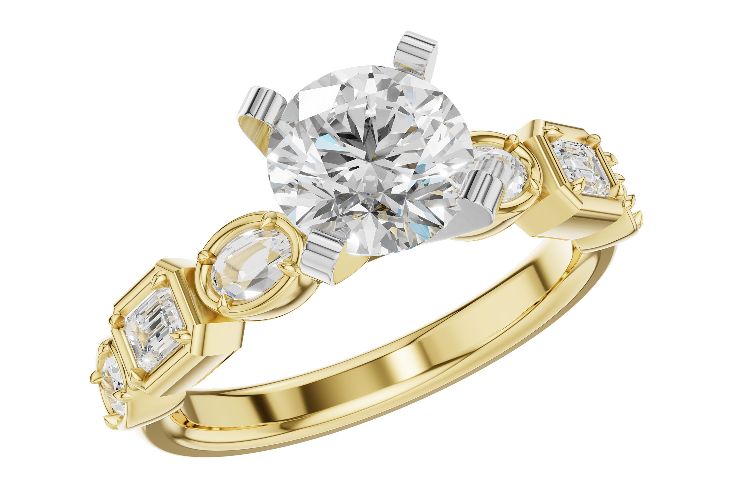 14KT Gold Semi-Mount Engagement Ring
