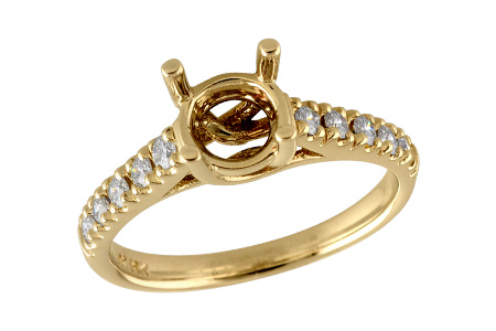 14KT Gold Semi-Mount Engagement Ring