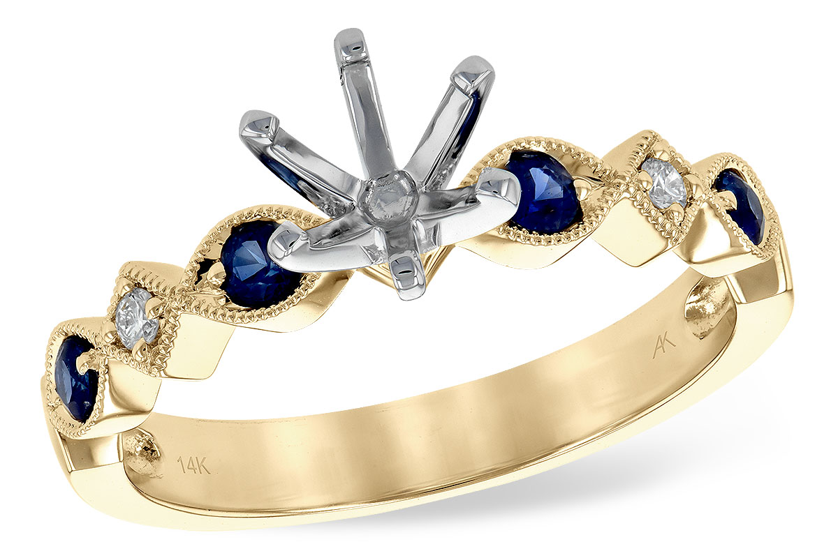 14KT Gold Semi-Mount Engagement Ring