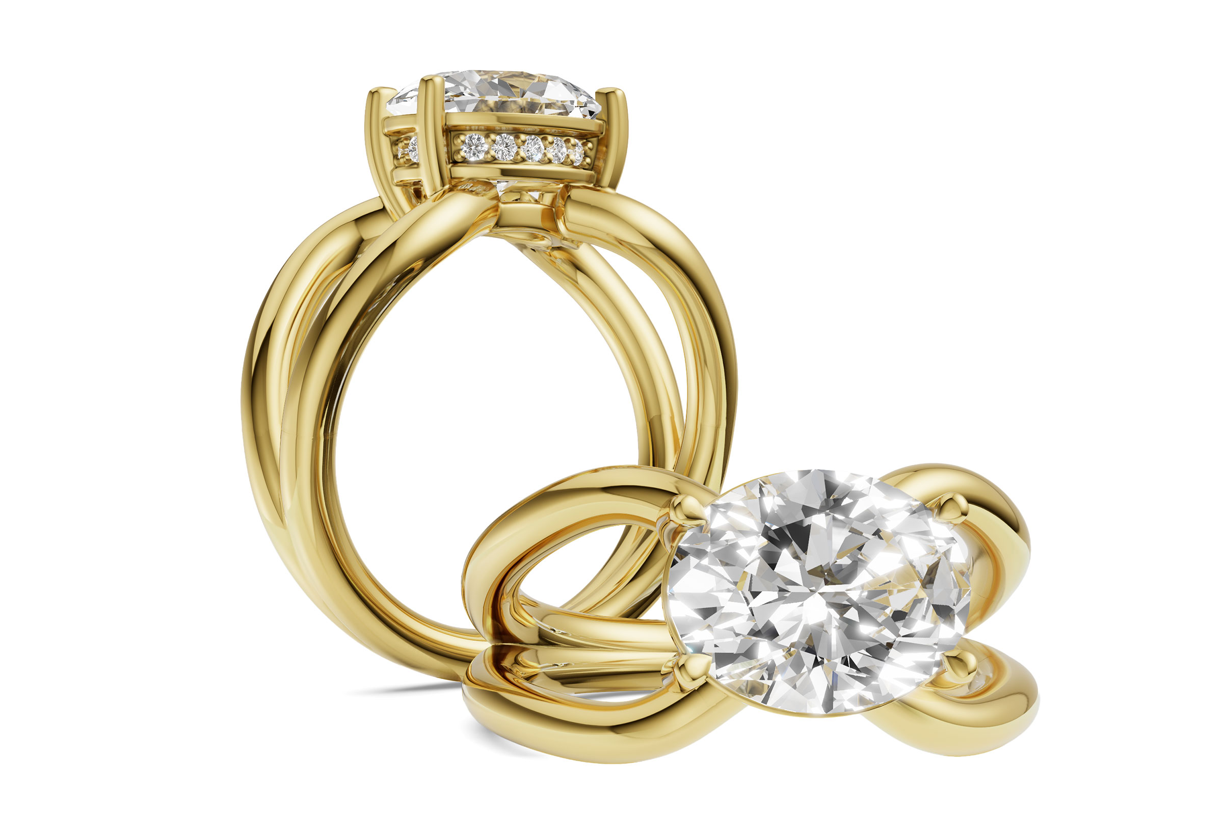 14KT Gold Semi-Mount Engagement Ring
