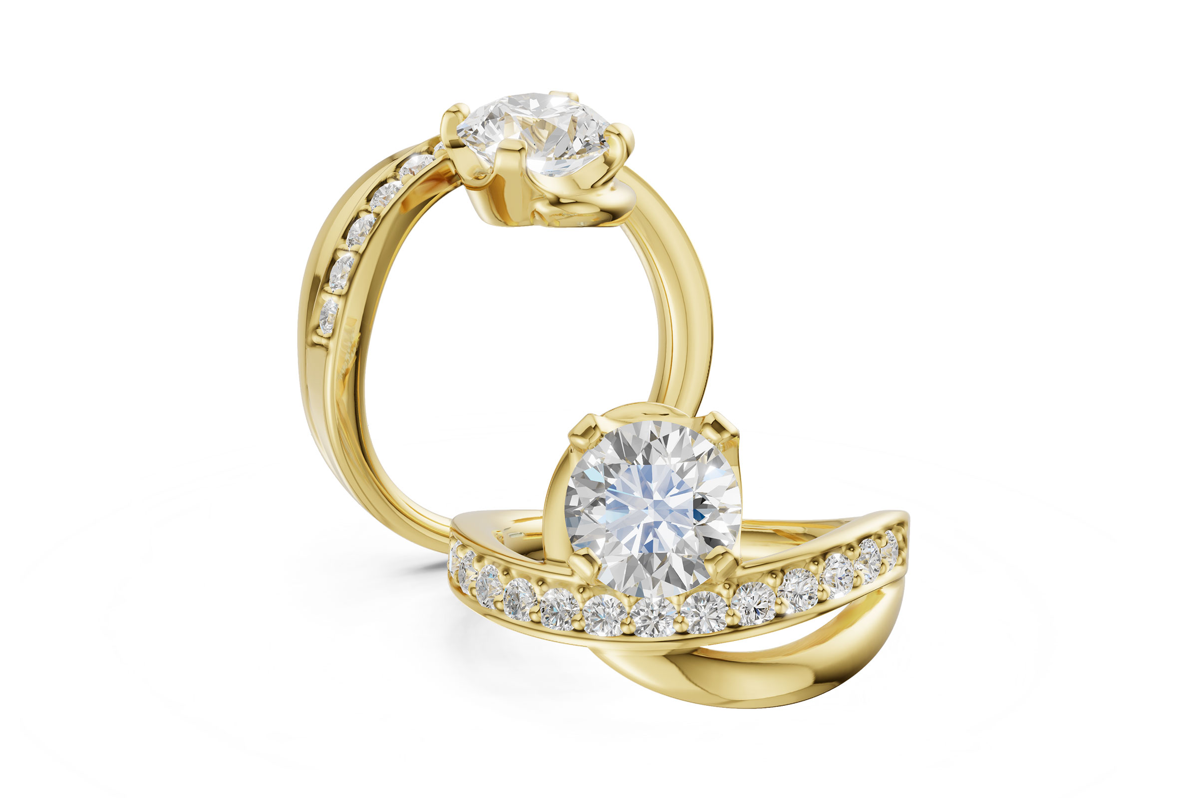 14KT Gold Semi-Mount Engagement Ring