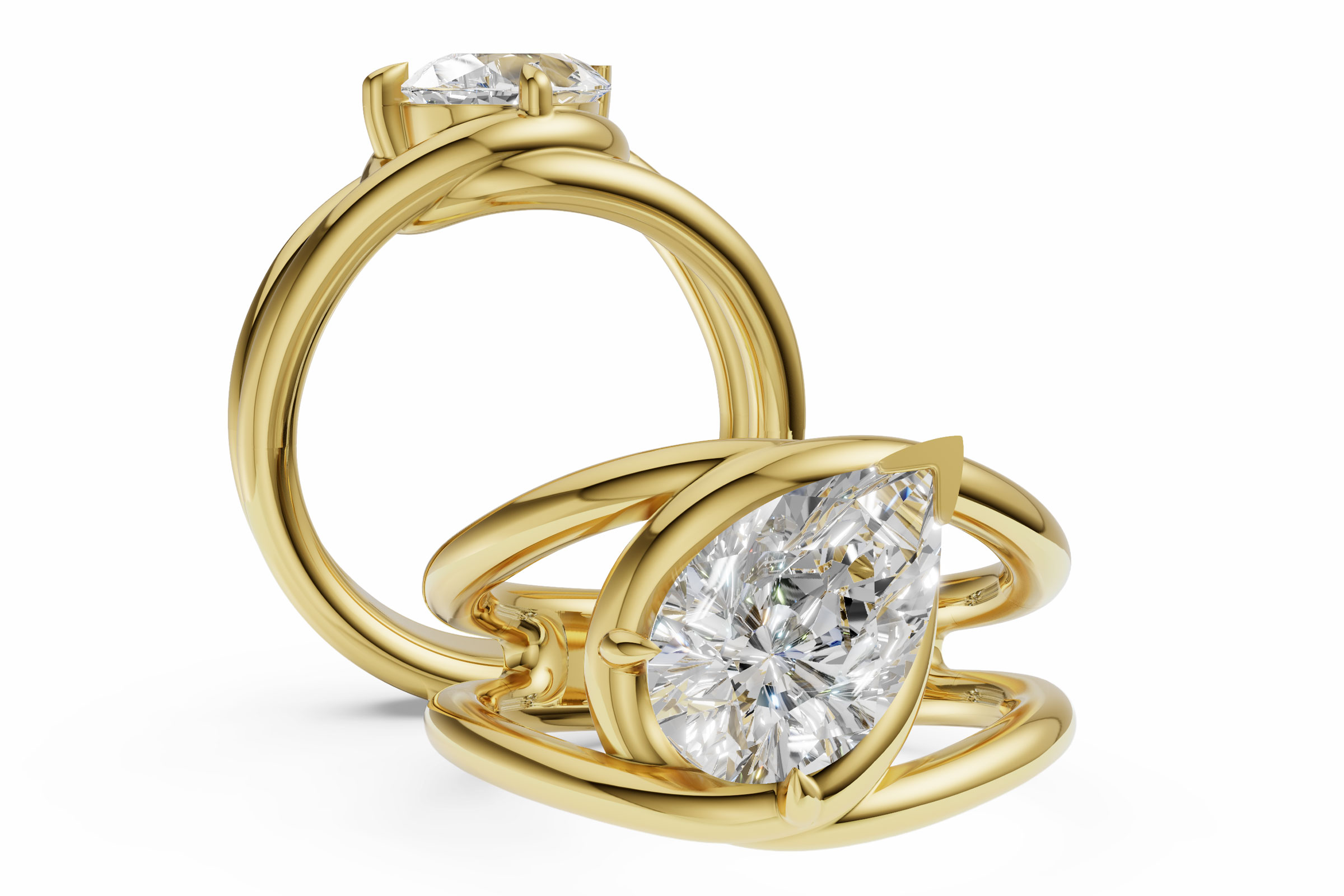 14KT Gold Semi-Mount Engagement Ring
