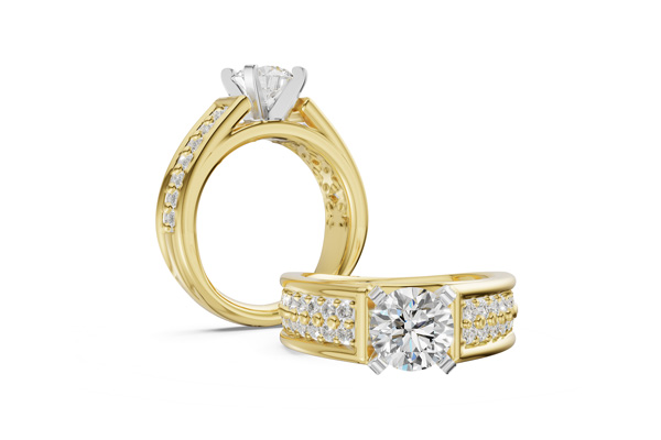 14KT Gold Semi-Mount Engagement Ring