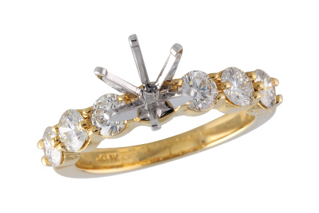 14KT Gold Semi-Mount Engagement Ring