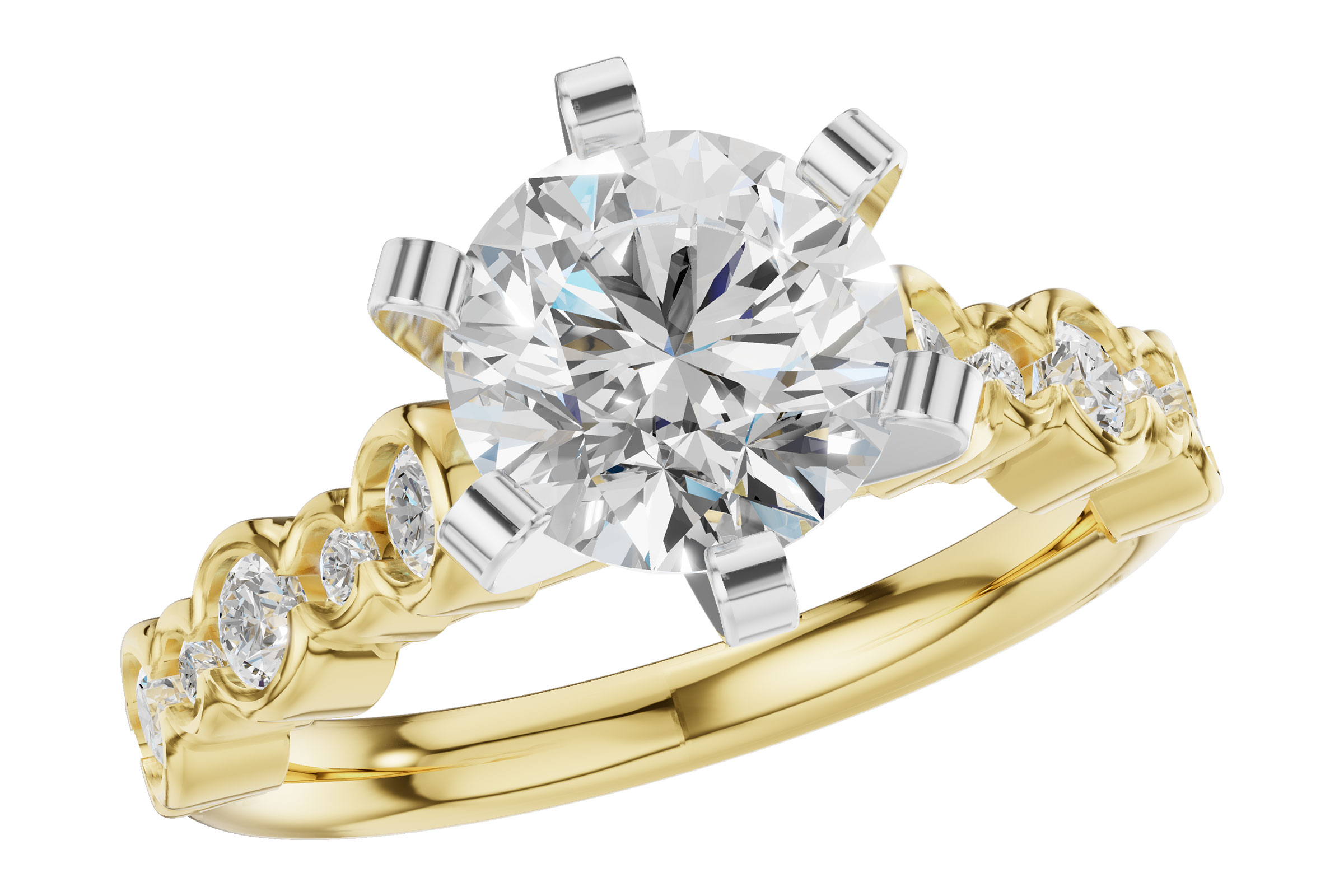 14KT Gold Semi-Mount Engagement Ring