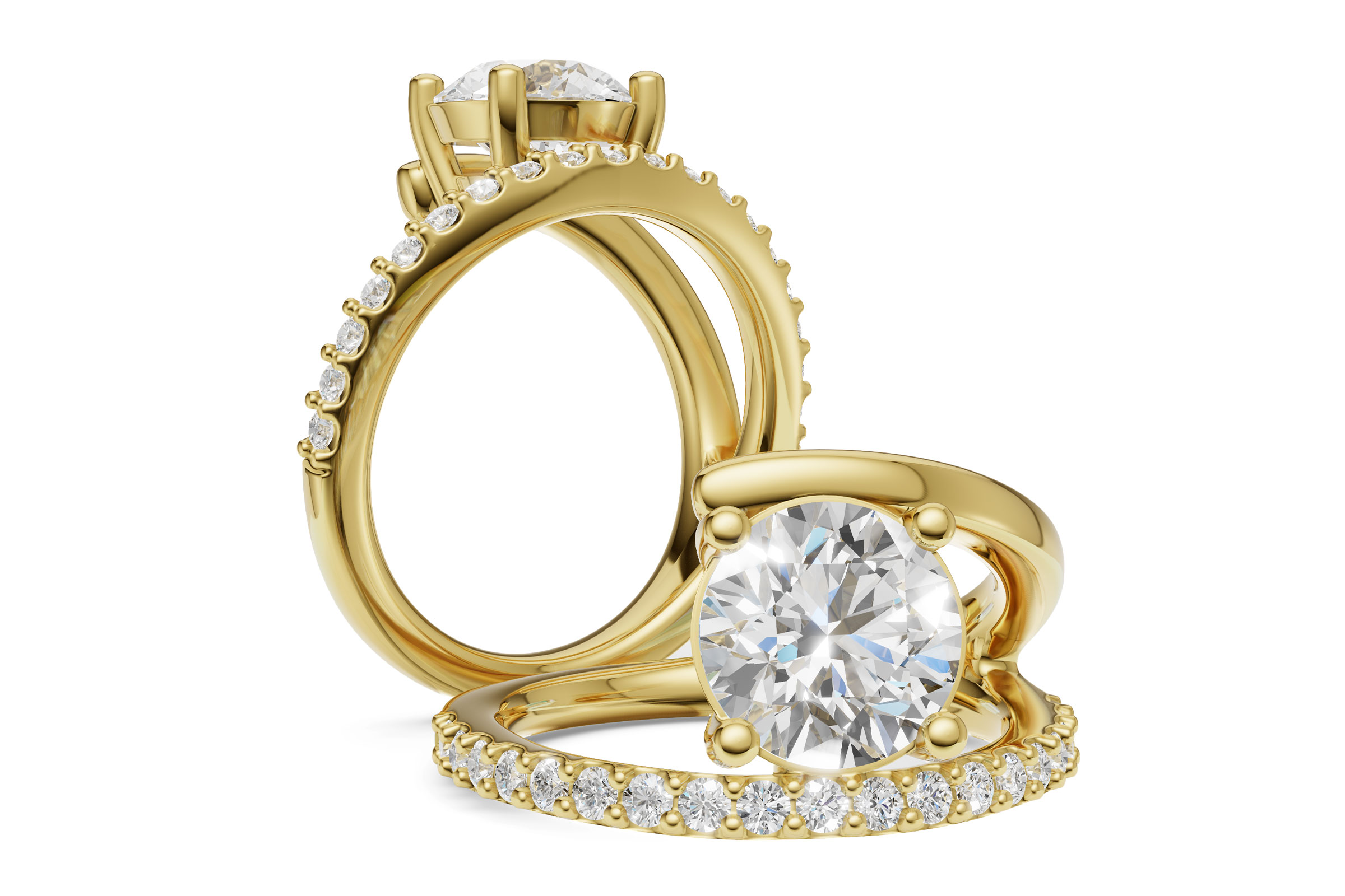 14KT Gold Semi-Mount Engagement Ring