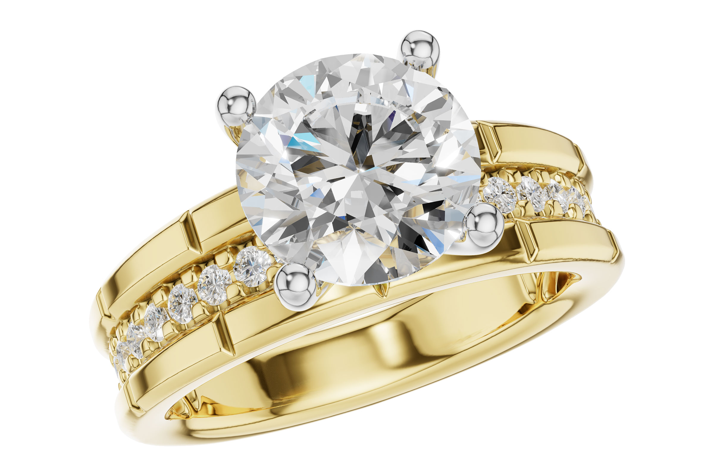 14KT Gold Semi-Mount Engagement Ring
