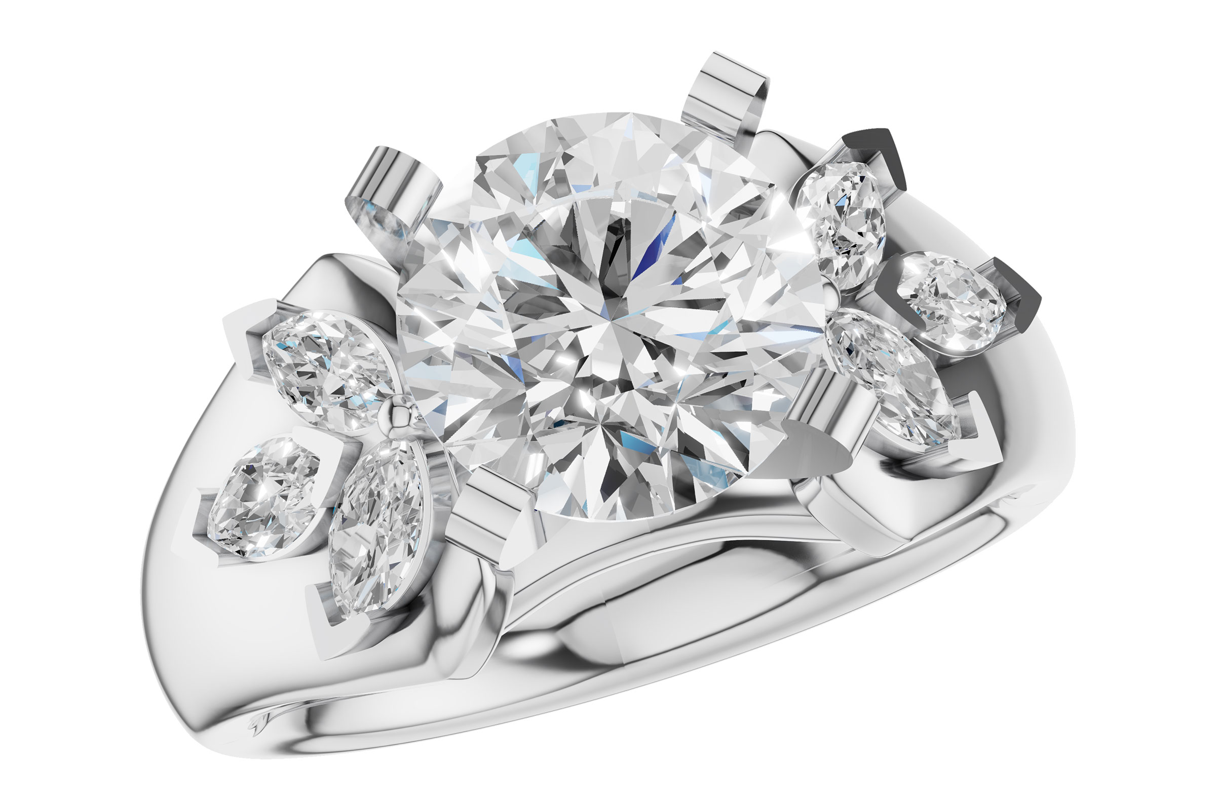 14KT Gold Semi-Mount Engagement Ring