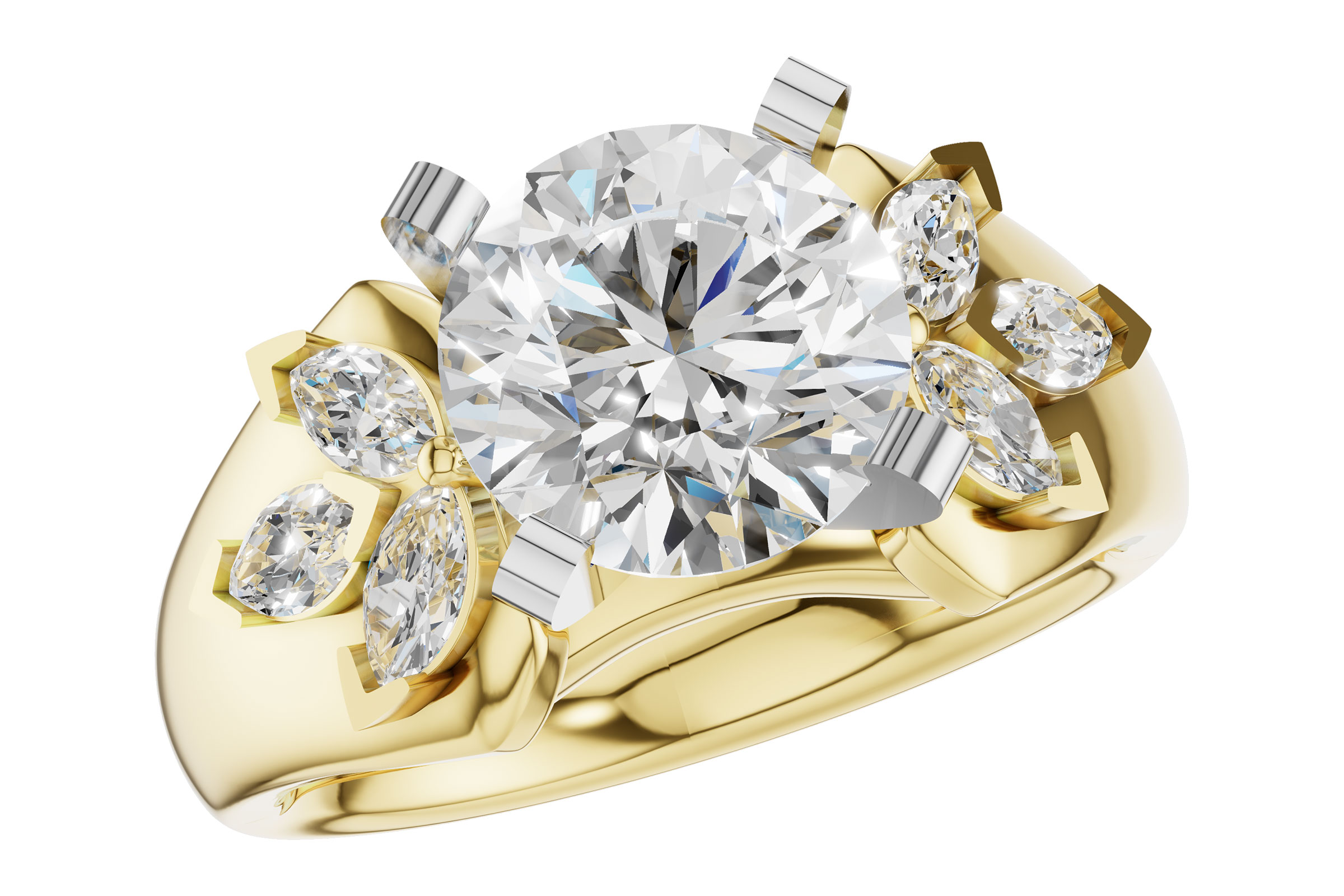 14KT Gold Semi-Mount Engagement Ring
