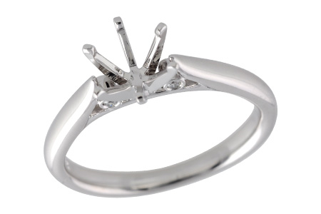 Platinum Semi-Mount Engagement Ring