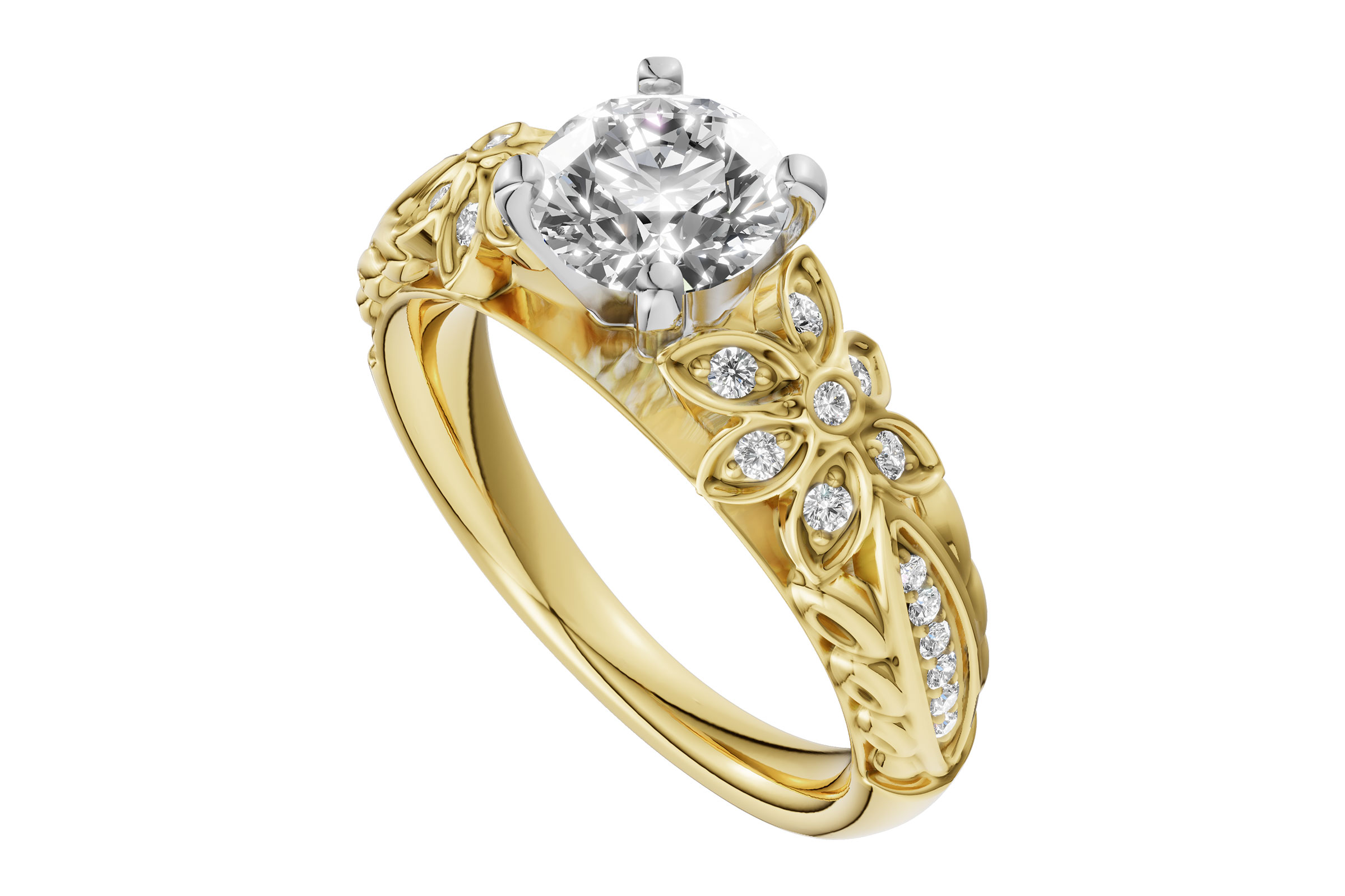 14KT Gold Semi-Mount Engagement Ring