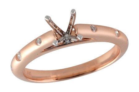 14KT Gold Semi-Mount Engagement Ring