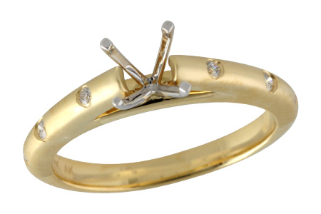 14KT Gold Semi-Mount Engagement Ring