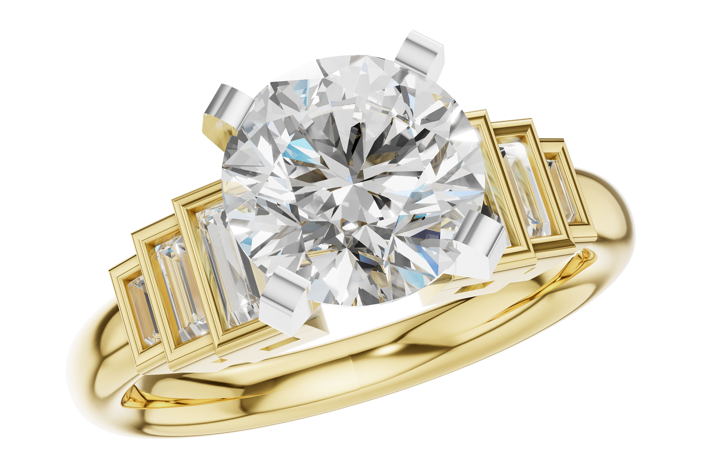14KT Gold Semi-Mount Engagement Ring
