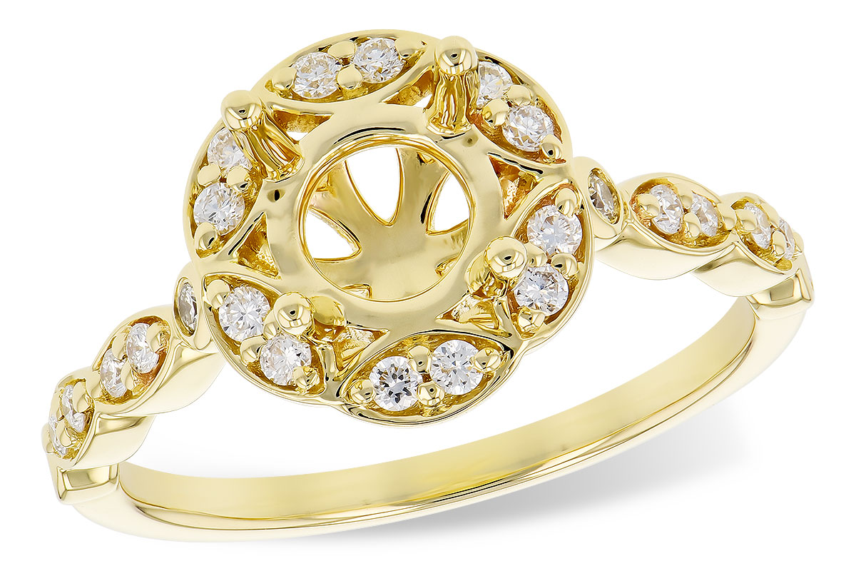 14KT Gold Semi-Mount Engagement Ring