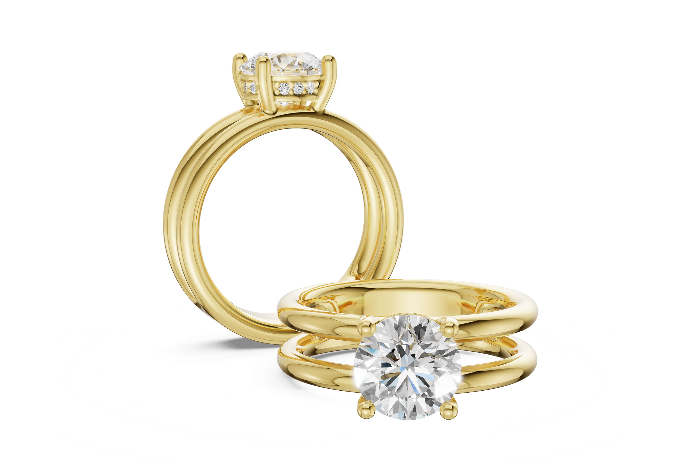 14KT Gold Semi-Mount Engagement Ring