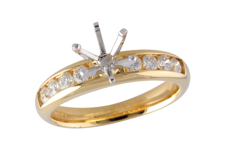 14KT Gold Semi-Mount Engagement Ring